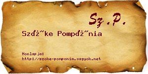 Szőke Pompónia névjegykártya